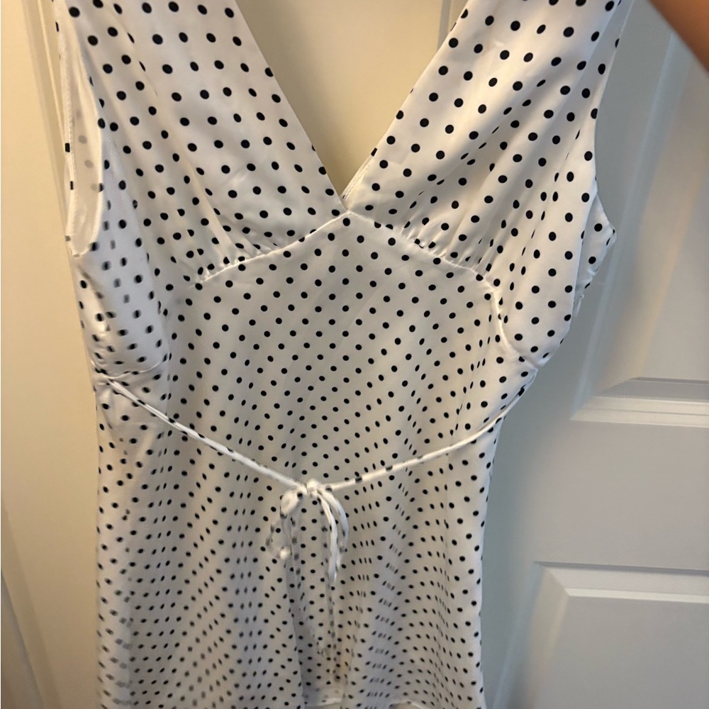 Cotton Candy LA Polka Dot Satin Mini Dress - Picture 3 of 4